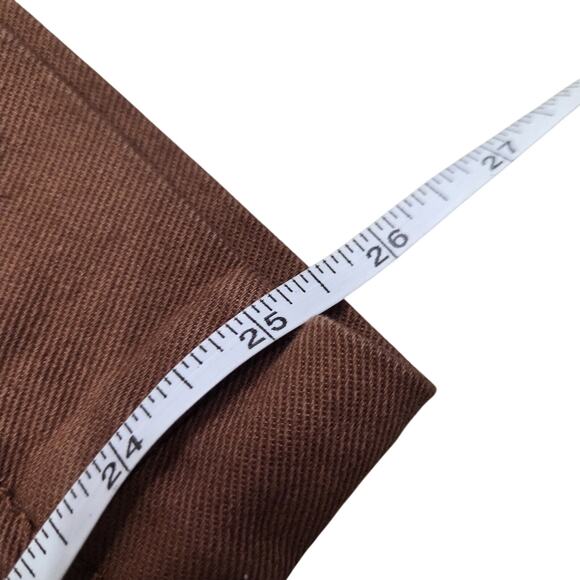 QUINCE Rust Organic Stretch Cotton Twill Wide Leg Cropped Pants size 30 - Picture 8 of 9